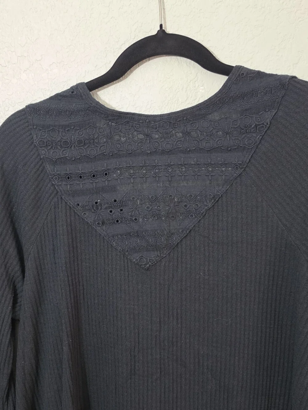 Free People Parisian Nights Boho Blouse Flare Sleeve Womens Small Oversized